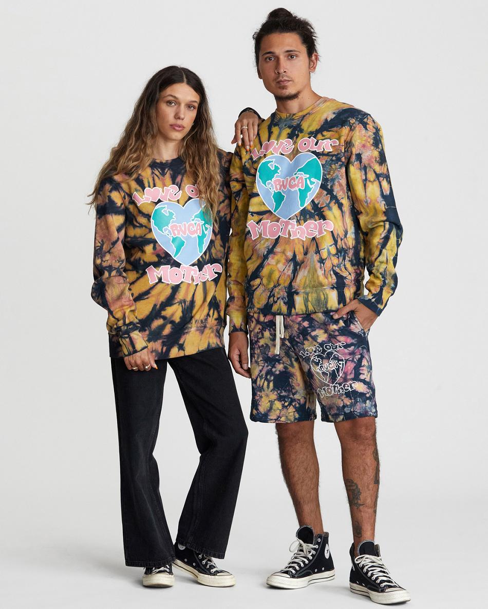 Falda Rvca Freaktopia Love Your Mother Sweat Mujer Tie Dye | ZCOMJ14035