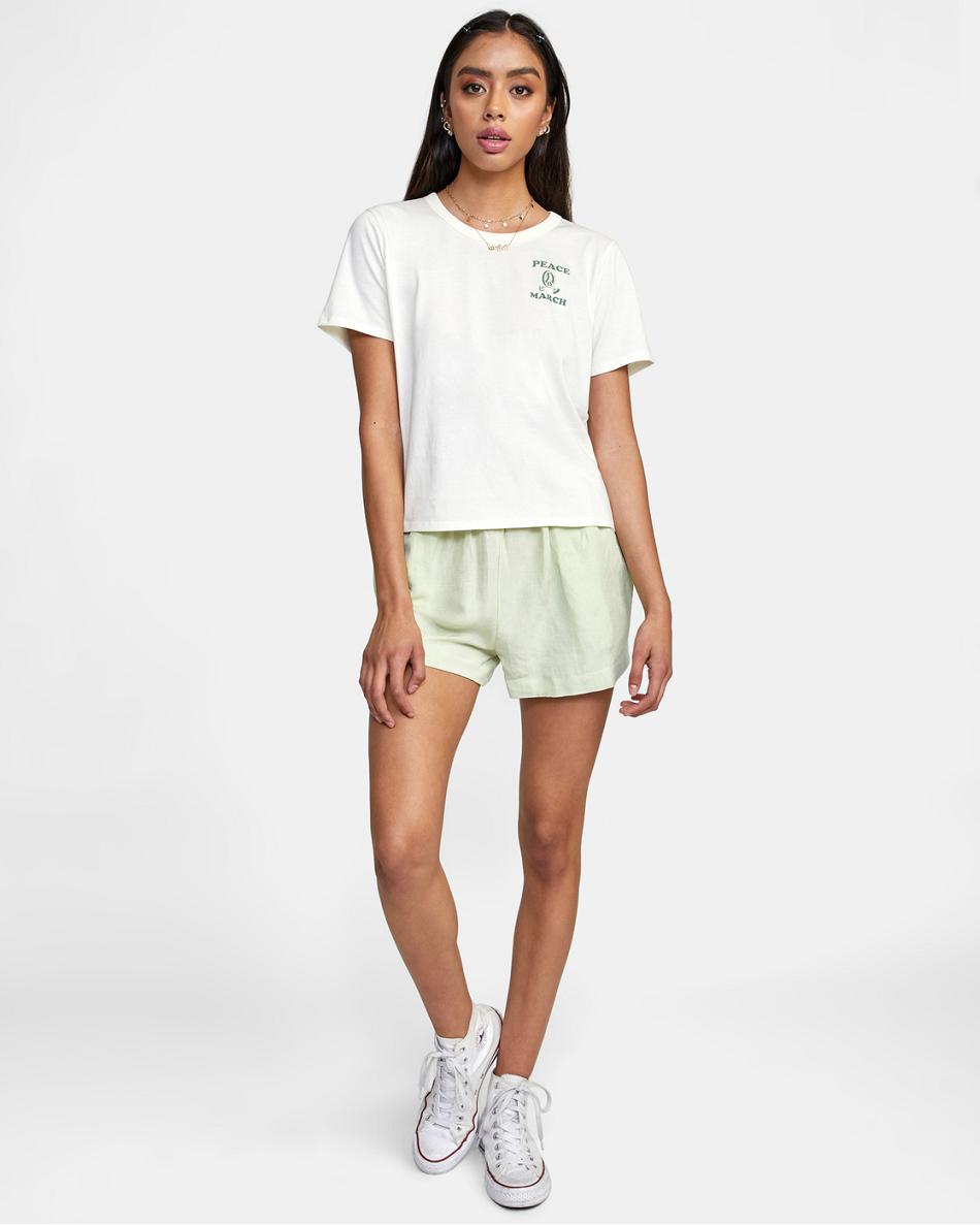 Falda Rvca Linen Sawyer Elastic Cintura Mujer Verde Claro | LCOSX13823