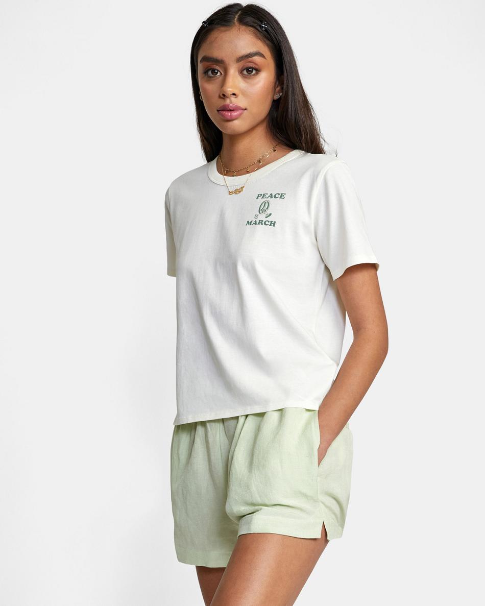 Falda Rvca Linen Sawyer Elastic Cintura Mujer Verde Claro | LCOSX13823