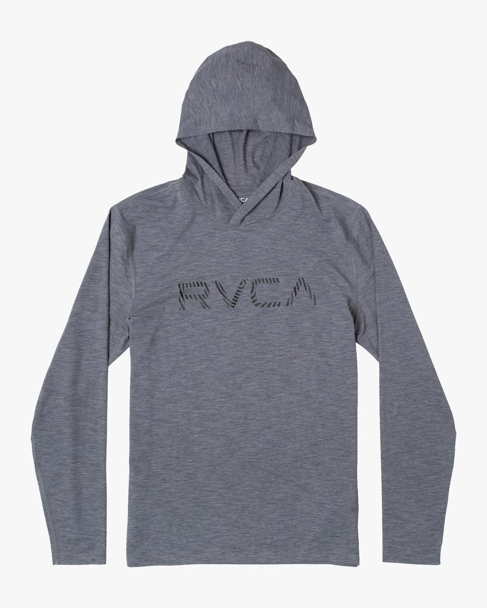 Guardia de erupción Rvca Encapuchado Long Sleeve Niño Gris | ACODF36578