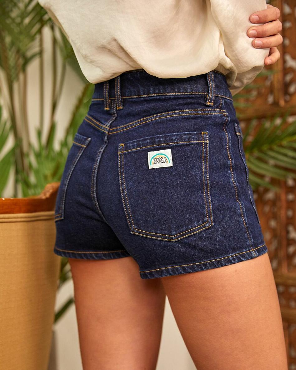 Jeans Rvca Camille Rowe Denim Shorts Mujer Indigo | COXBR90551