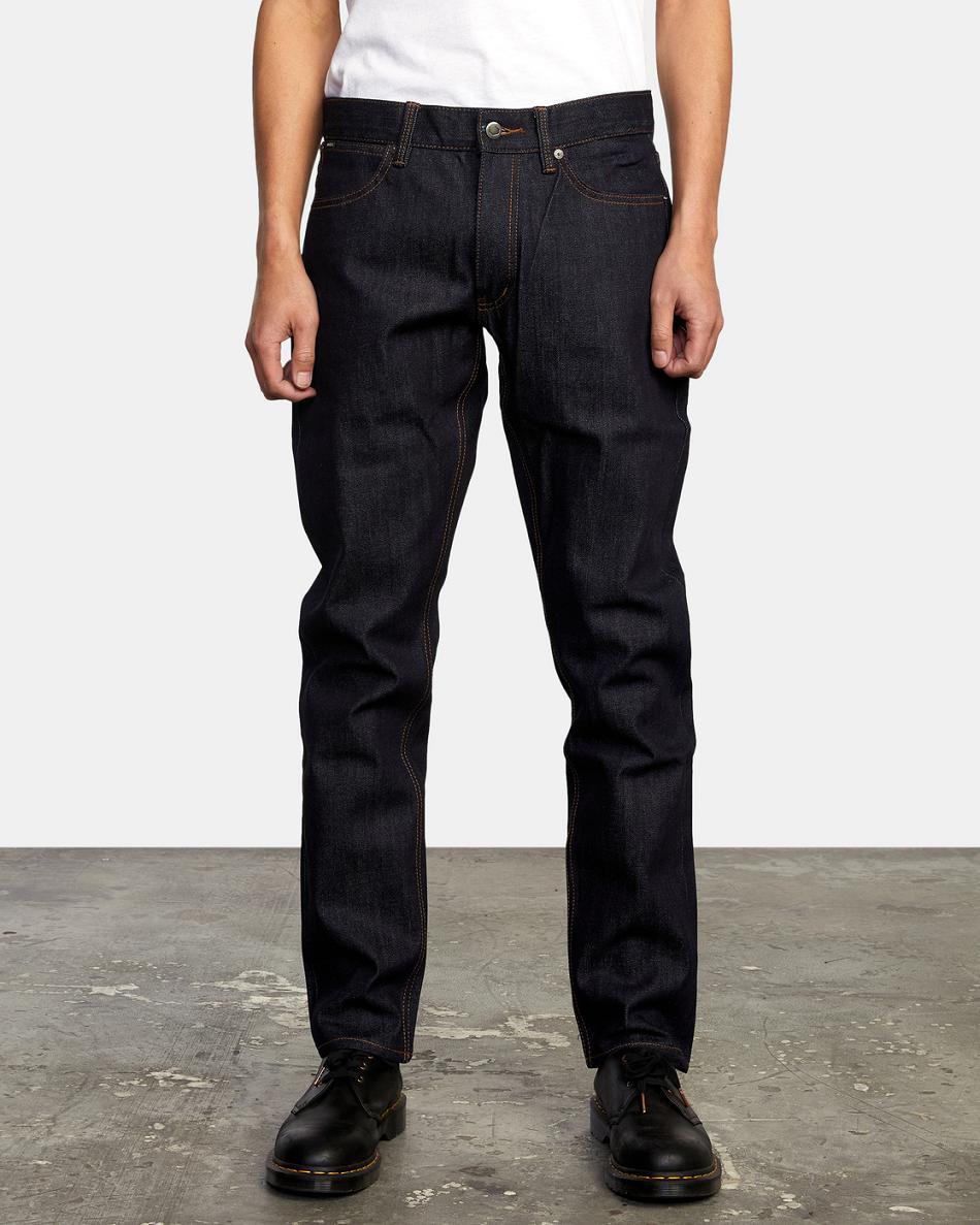 Jeans Rvca Daggers Denim Hombre Indigo Oscuro | YCOVQ97781