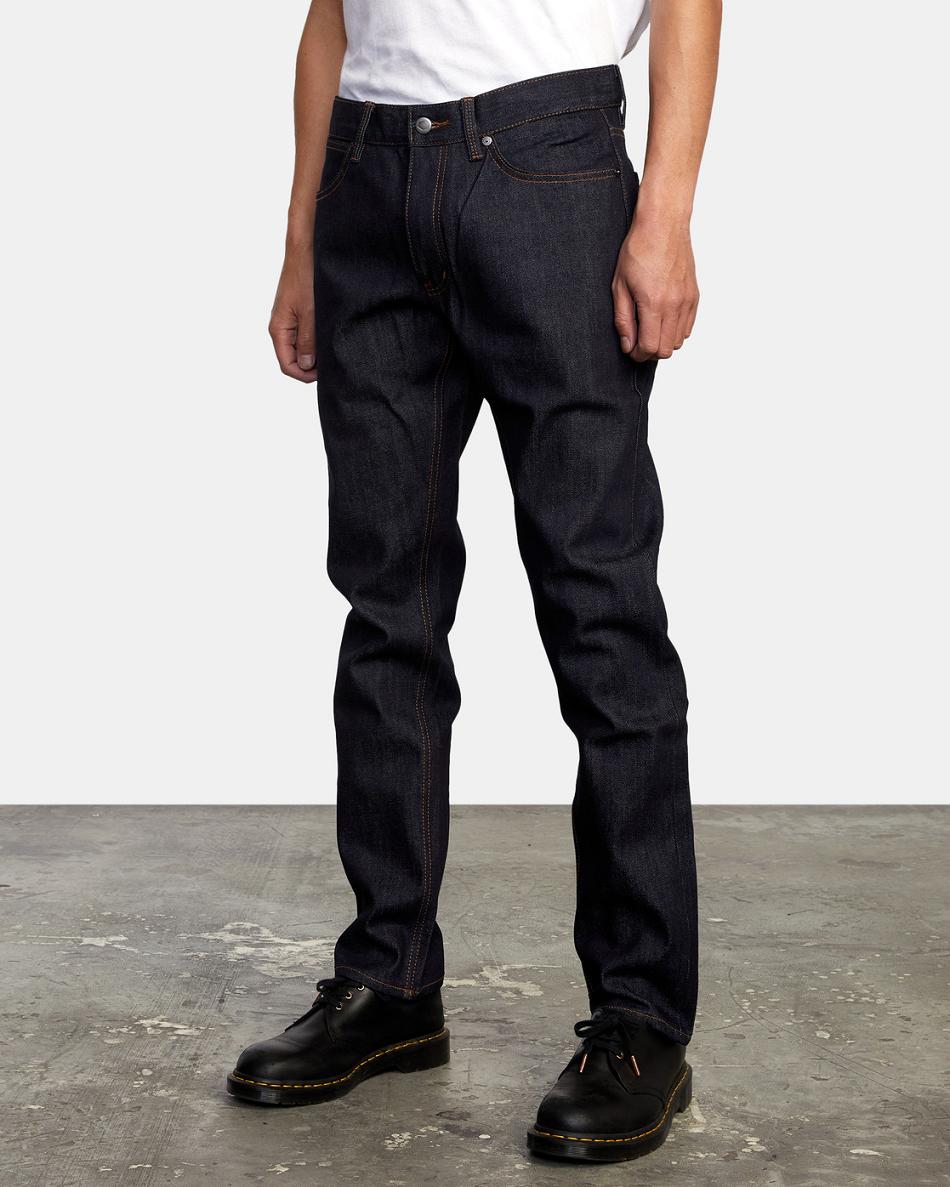 Jeans Rvca Daggers Denim Hombre Indigo Oscuro | YCOVQ97781