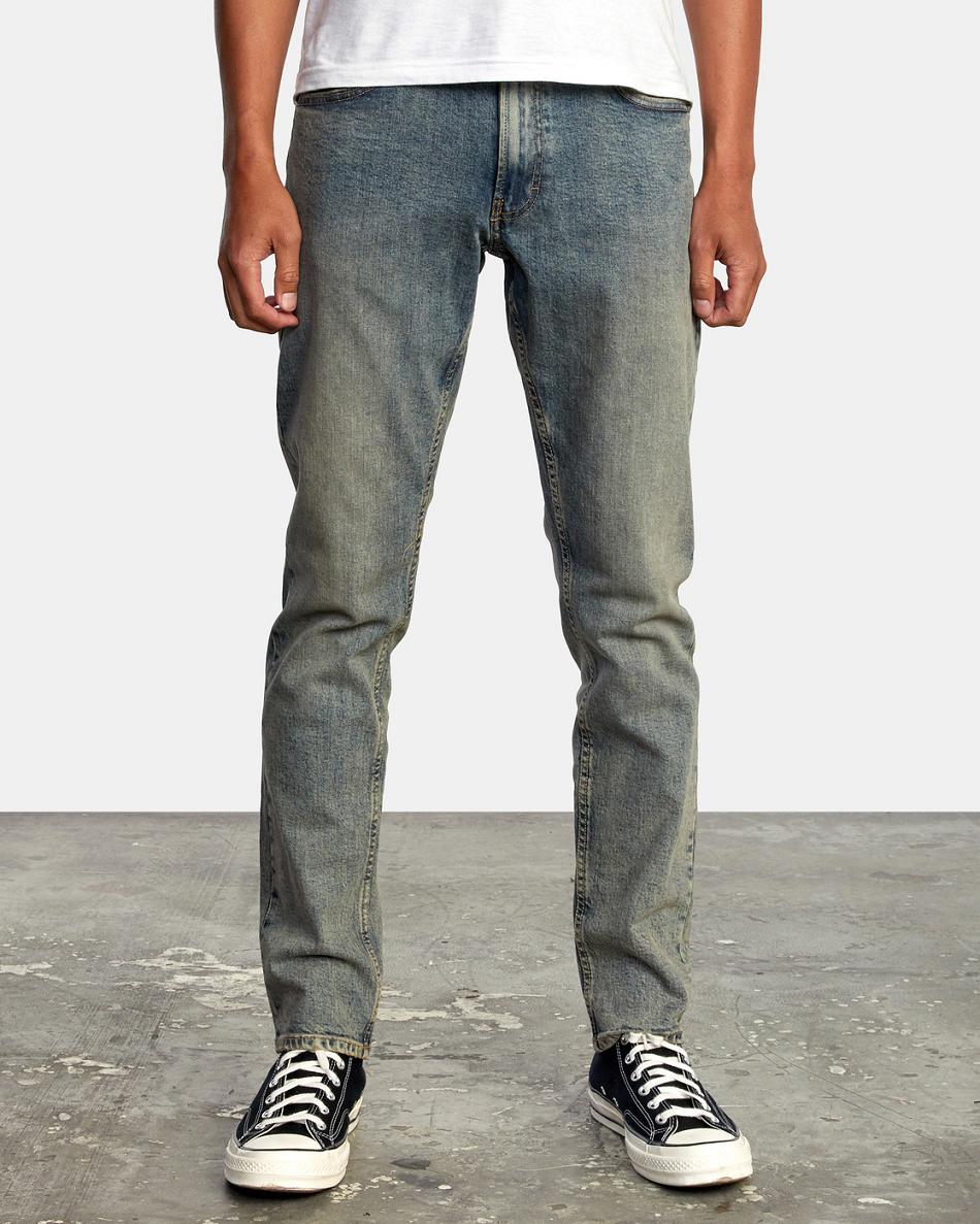 Jeans Rvca Daggers Denim Hombre Verde Menta | ACOWC73494