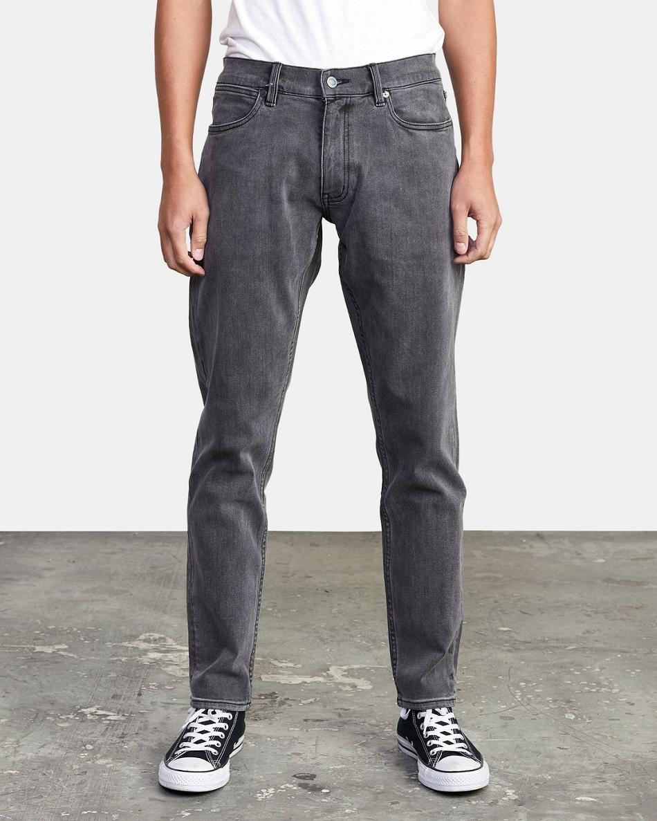 Jeans Rvca Daggers Slim Fit Denim Hombre Vintage Charcoal | YCOGT33097