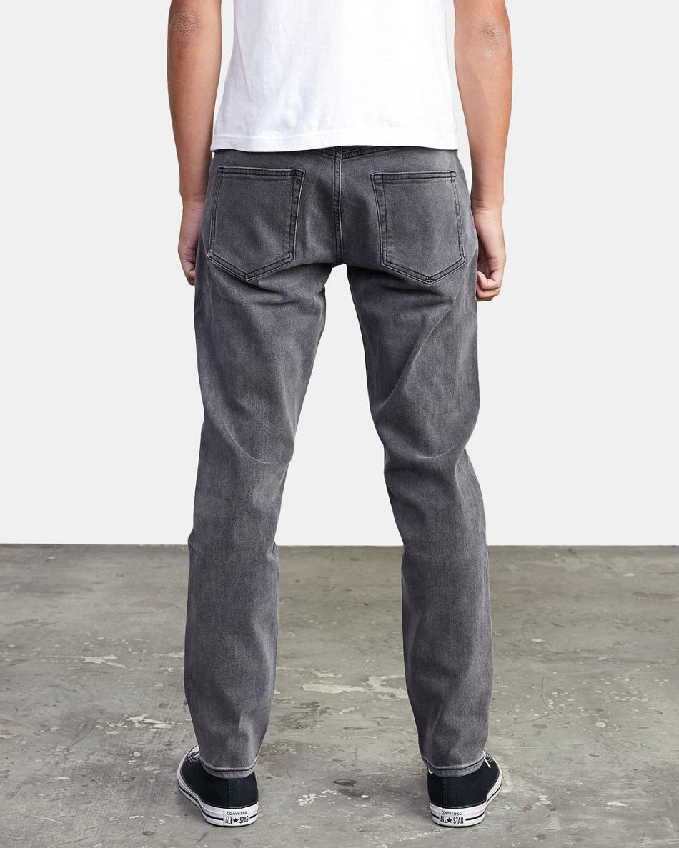 Jeans Rvca Daggers Slim Fit Denim Hombre Vintage Charcoal | YCOGT33097