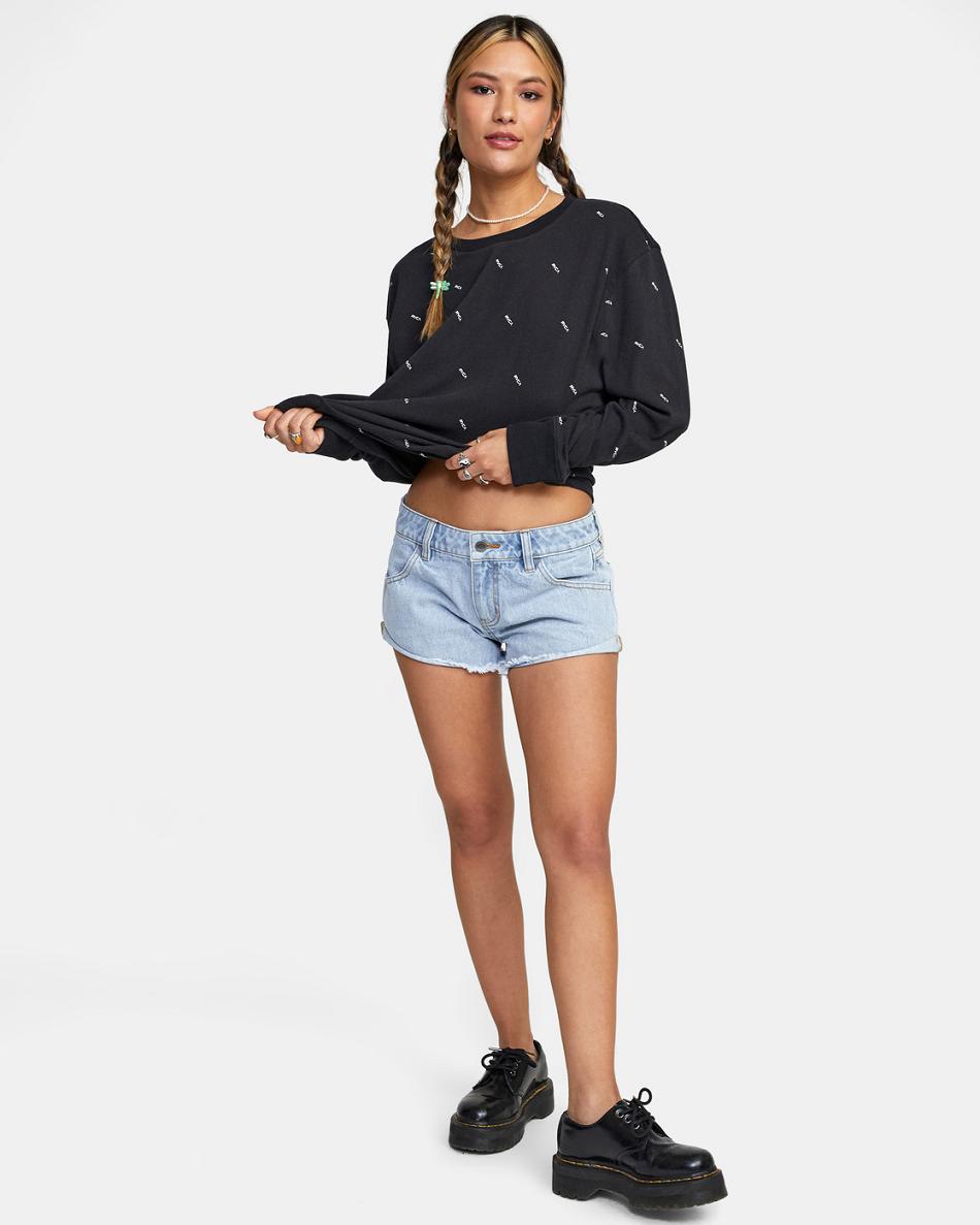 Jeans Rvca Traveller 2 Denim Shorts Mujer Azules | SCONY64980