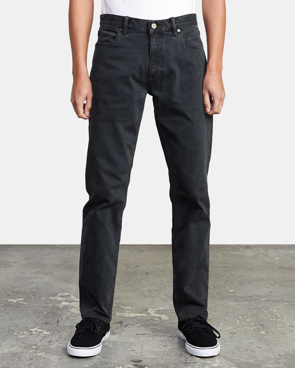 Jeans Rvca Weekend Directo Fit Hombre Negras | ECOVG41334