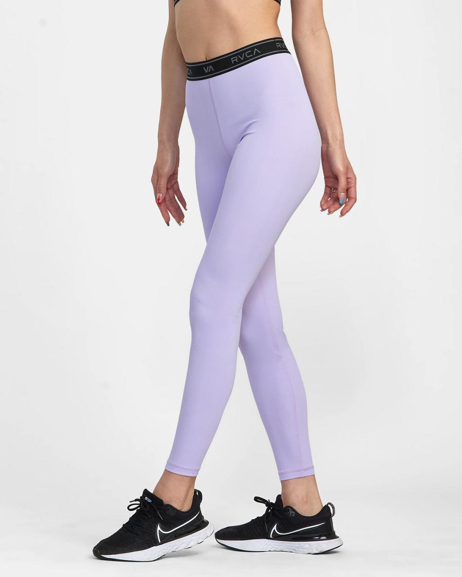 Leggins Rvca Base Workout Mujer Lavanda | COQAV88797