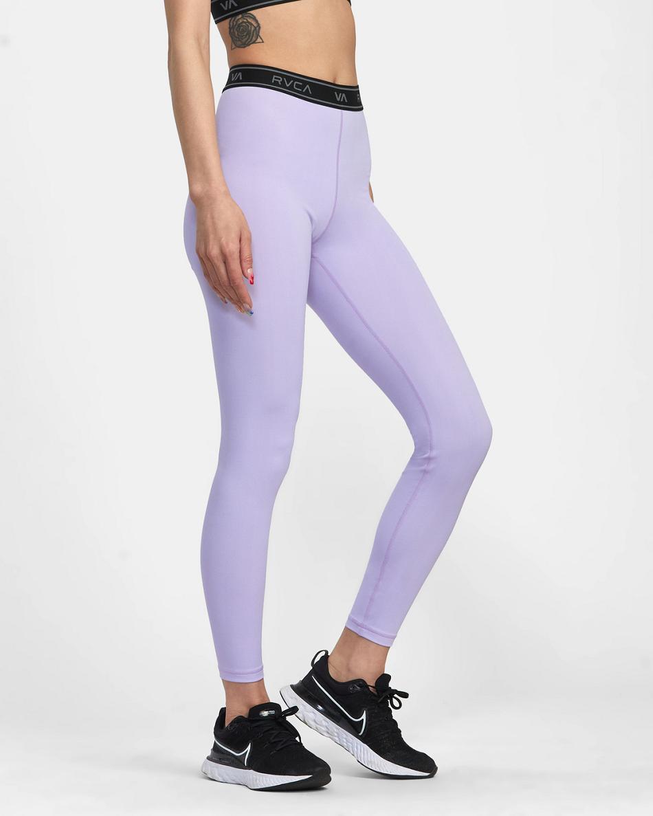 Leggins Rvca Base Workout Mujer Lavanda | COQAV88797