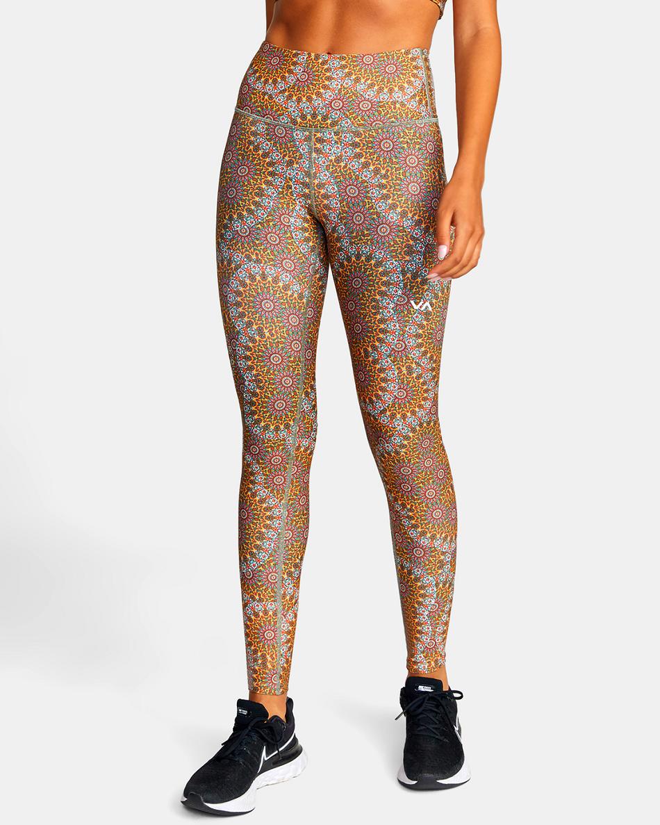 Leggins Rvca Kelsey Brookes VA Essential Mujer Doradas | CONZX73191