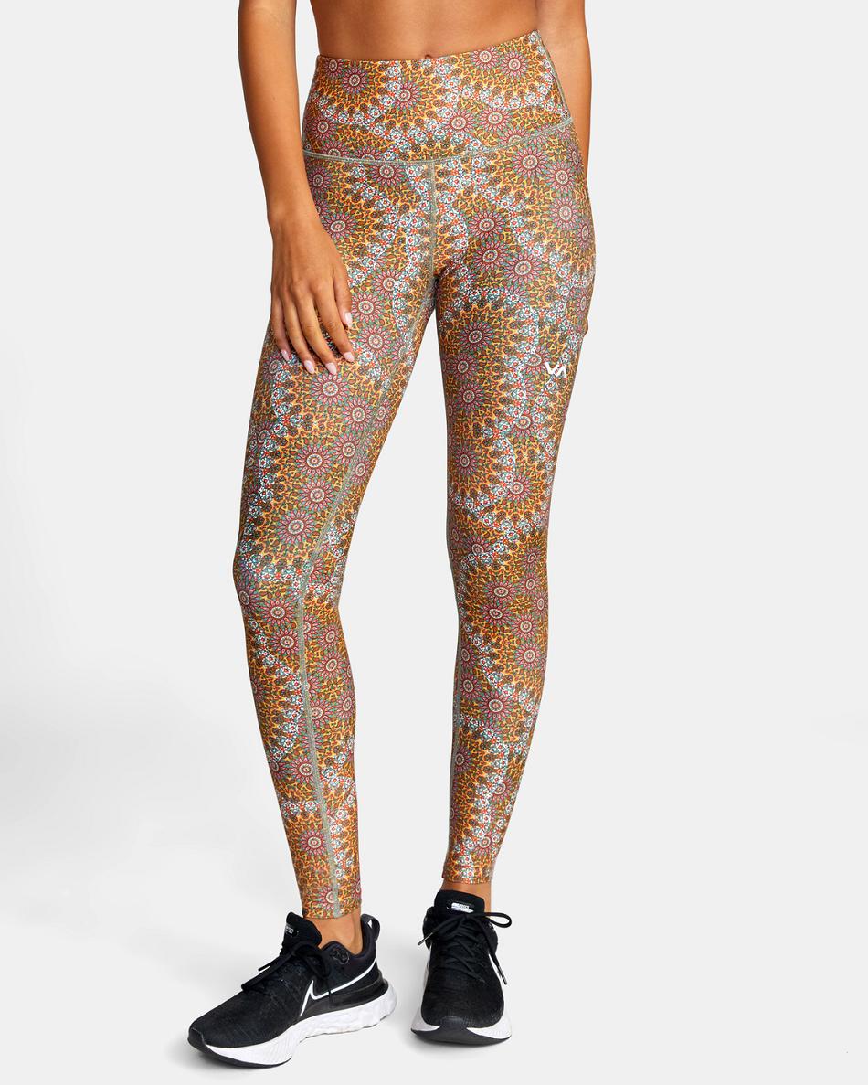 Leggins Rvca Kelsey Brookes VA Essential Mujer Doradas | CONZX73191