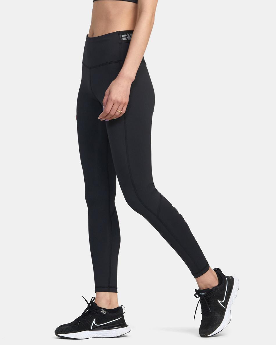 Leggins Rvca VA Deporte Compression Mujer Negras | BCOSD51045