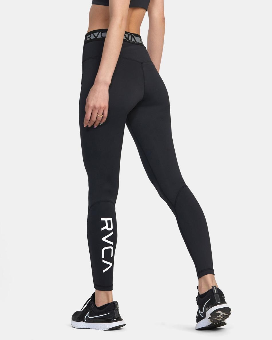 Leggins Rvca VA Deporte Compression Mujer Negras | BCOSD51045