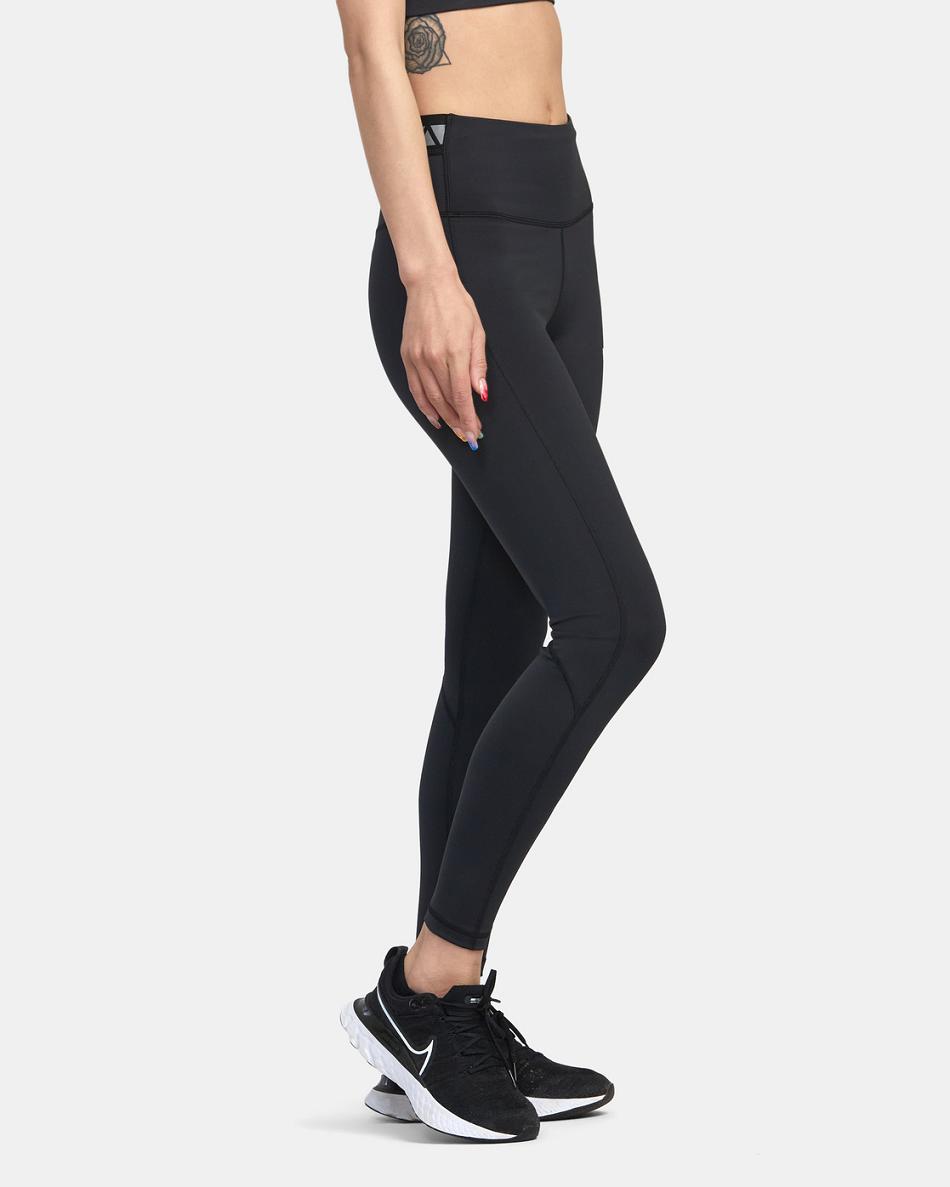 Leggins Rvca VA Deporte Compression Mujer Negras | BCOSD51045