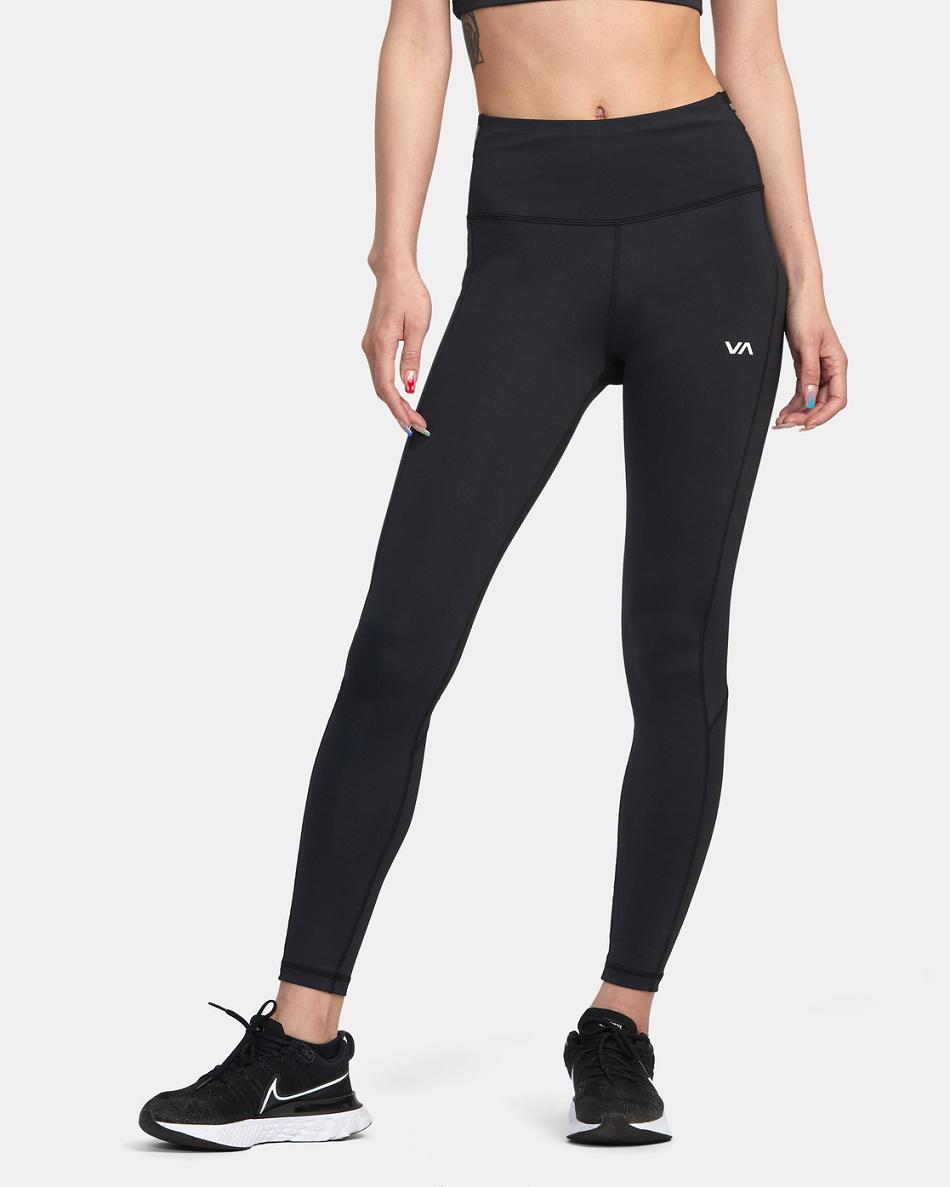 Leggins Rvca VA Deporte Compression Mujer Negras | BCOSD51045