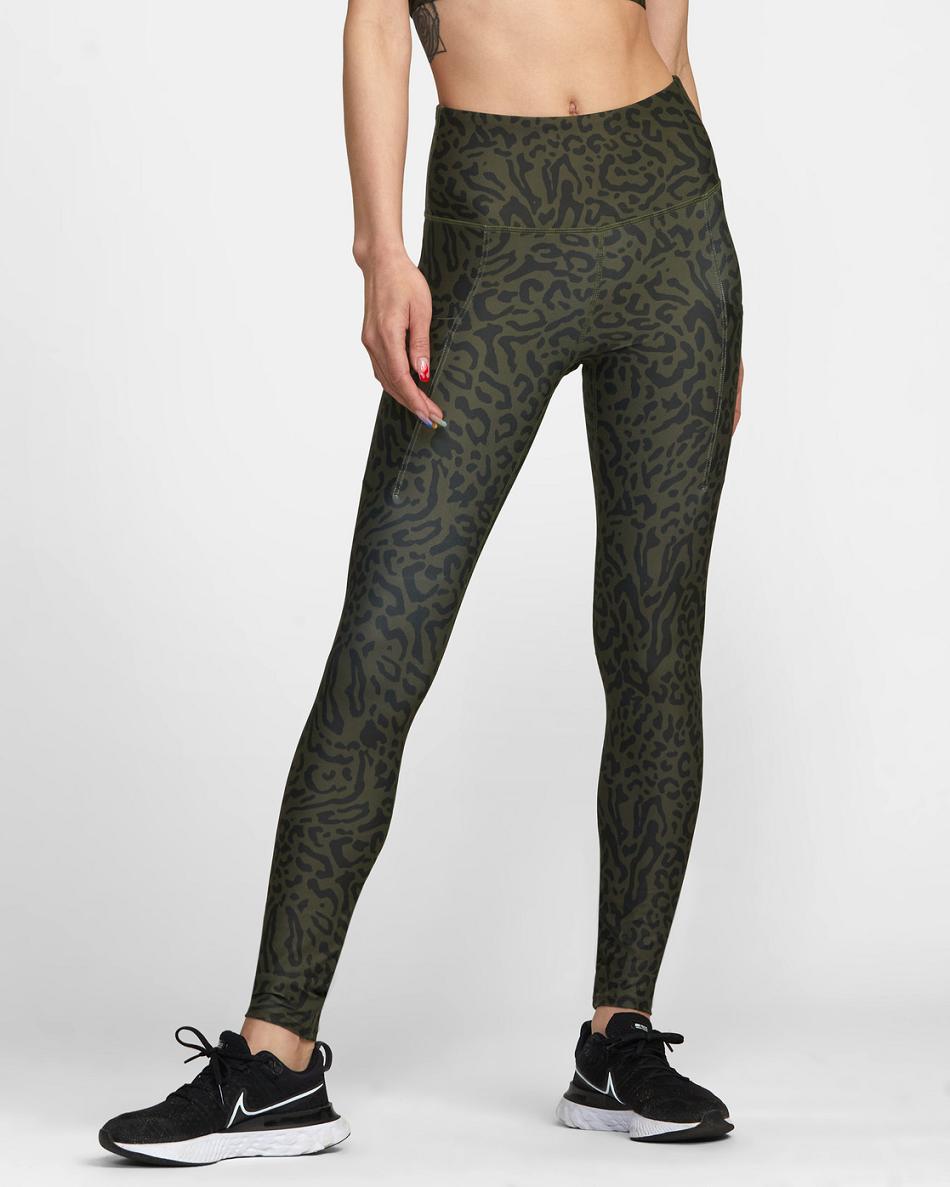 Leggins Rvca VA Deporte Pocket Technical Mujer Verde Oliva | COCIF79317