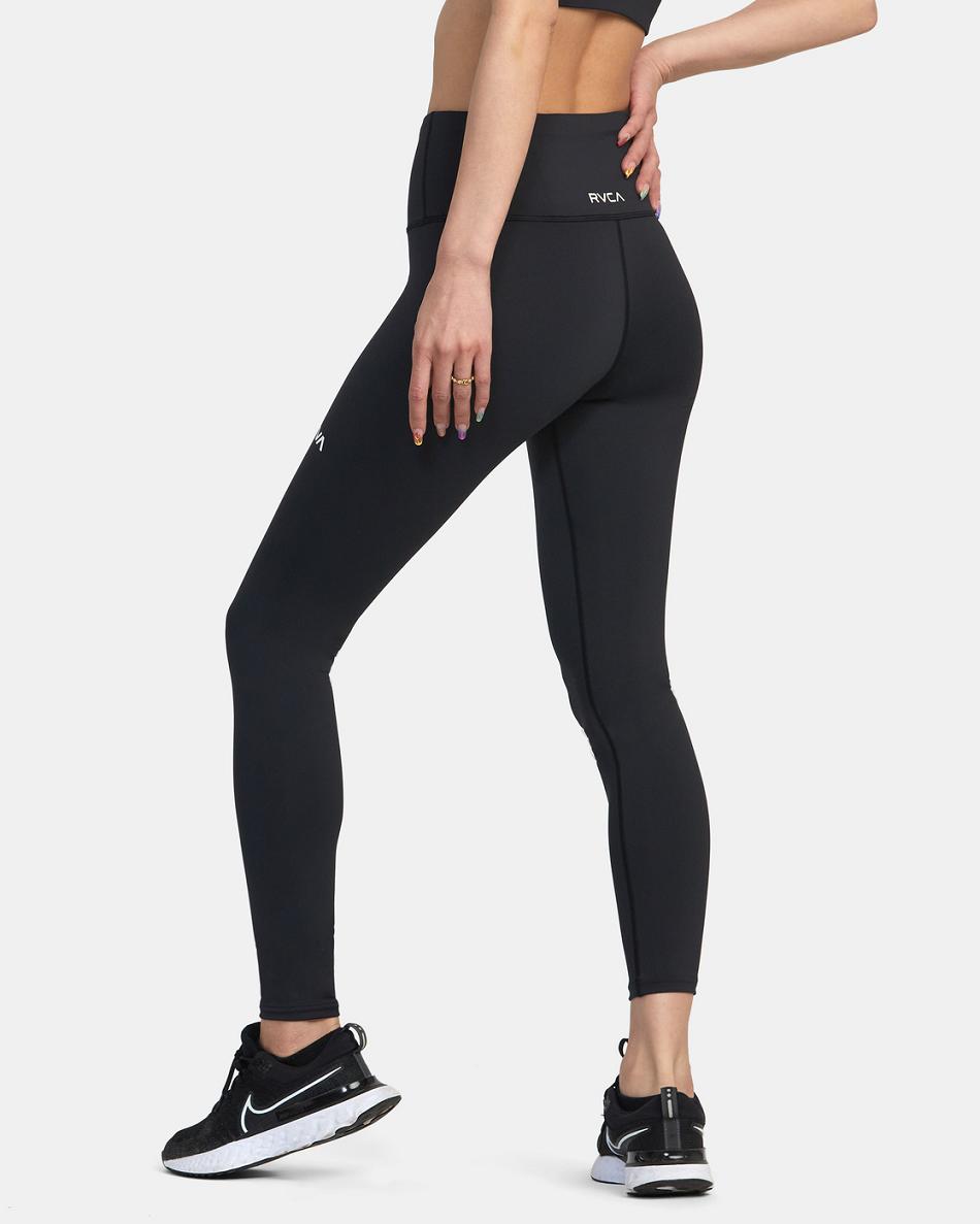 Leggins Rvca VA Essential Workout Mujer Negras | FCOHY75217