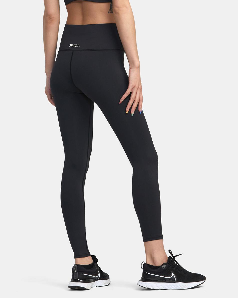 Leggins Rvca VA Essential Workout Mujer Negras | FCOHY75217