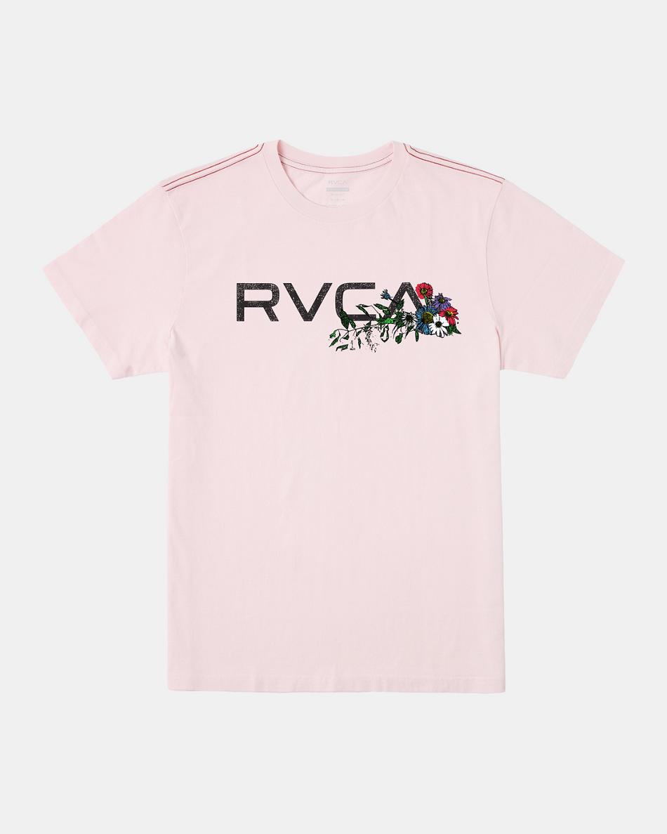 Manga corta Rvca Arrangement Tee Hombre Rosas Claro | YCOGT10468