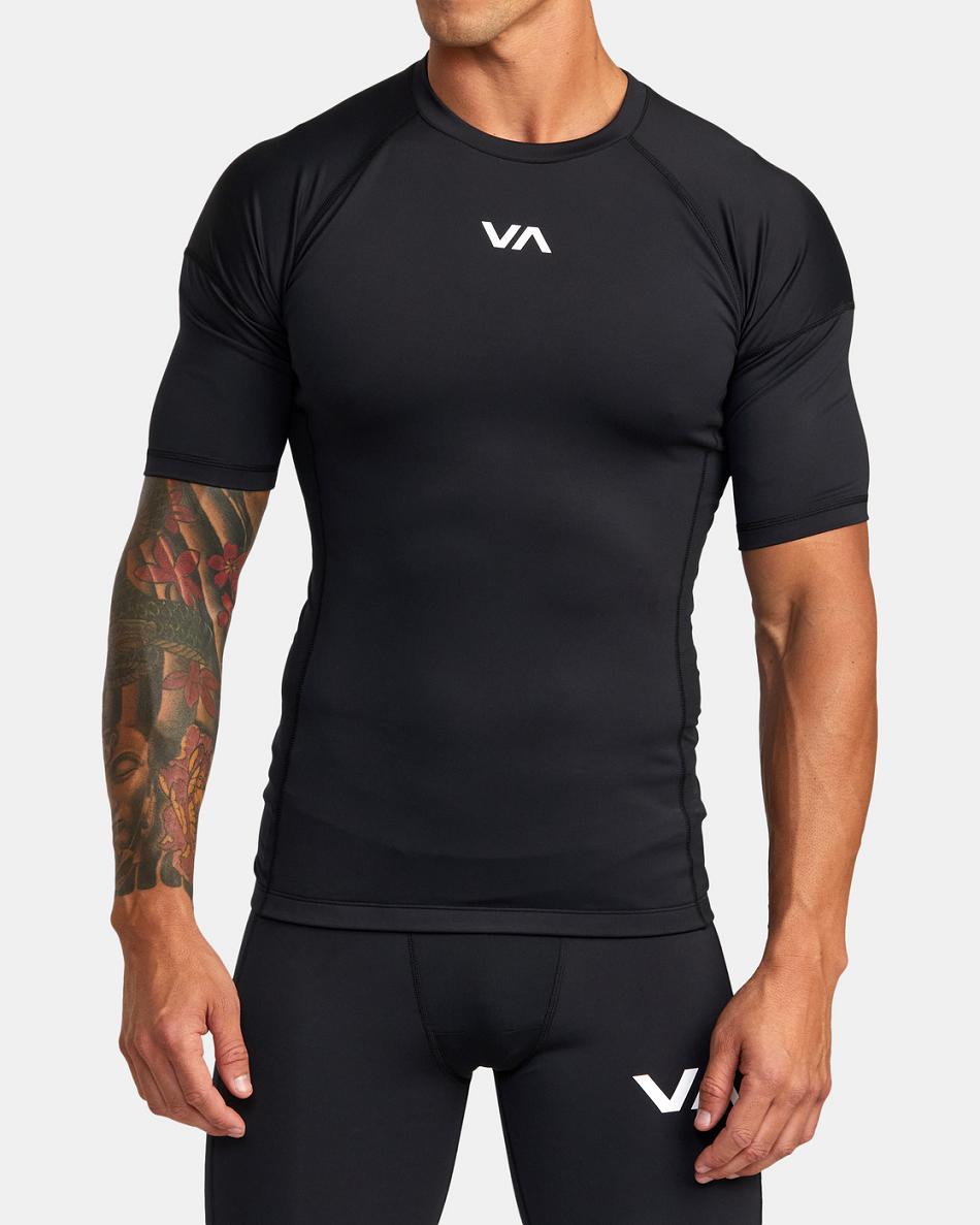 Manga corta Rvca Compression Technical Top Hombre Negras | COCIF74728