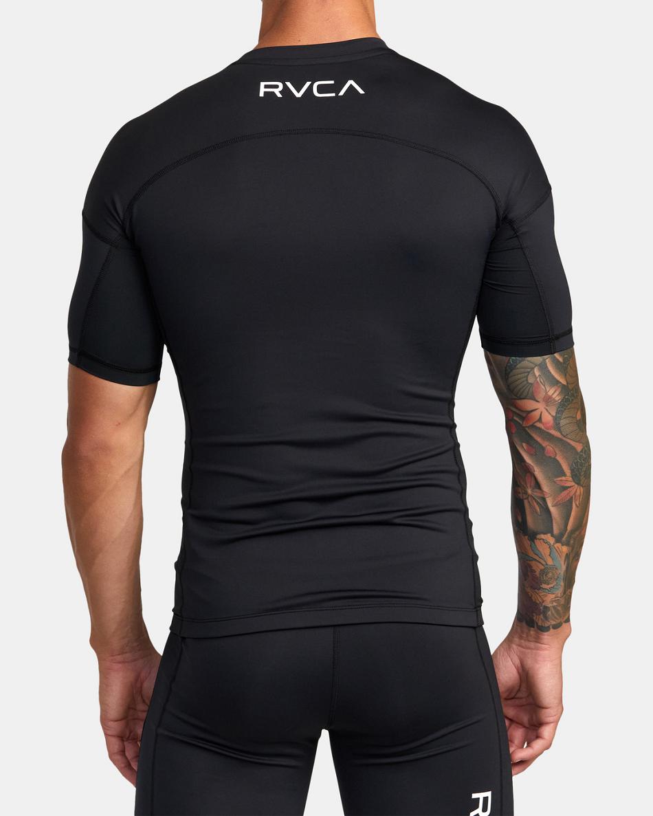 Manga corta Rvca Compression Technical Top Hombre Negras | COCIF74728