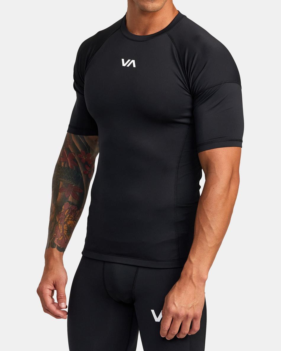 Manga corta Rvca Compression Technical Top Hombre Negras | COCIF74728