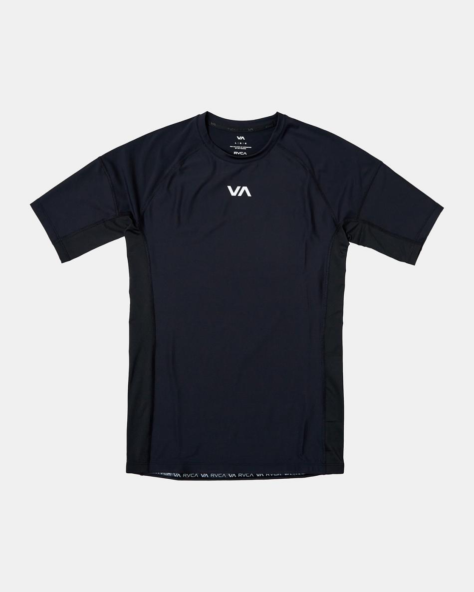 Manga corta Rvca Compression Technical Top Hombre Negras | COCIF74728