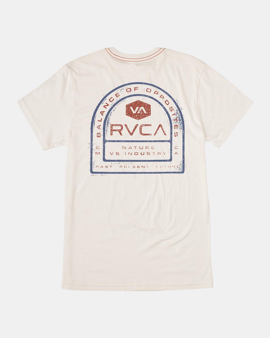 Manga corta Rvca Tract Tee Hombre Blancas | FCOHY91031