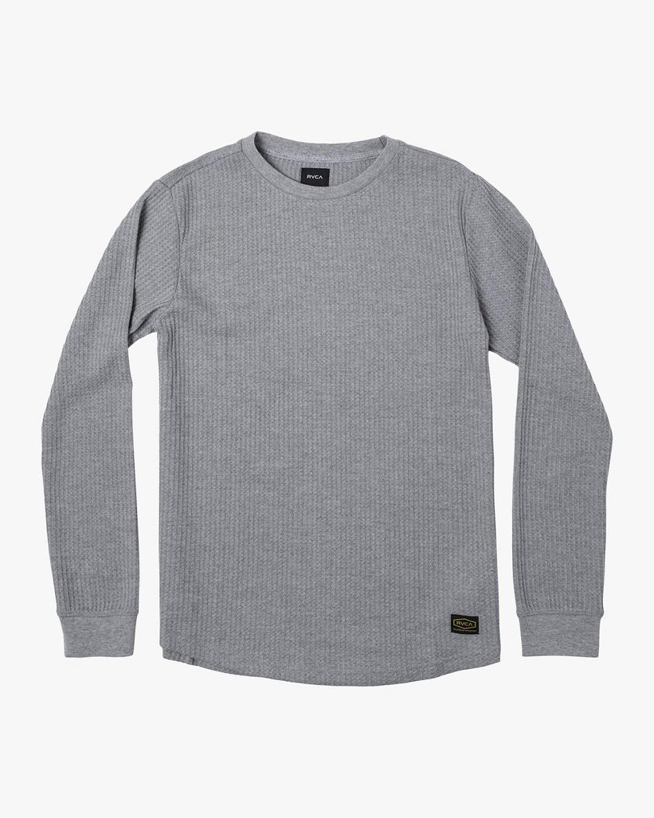 Manga larga Rvca Day Shift Thermal Hombre Gris | COIIZ27653