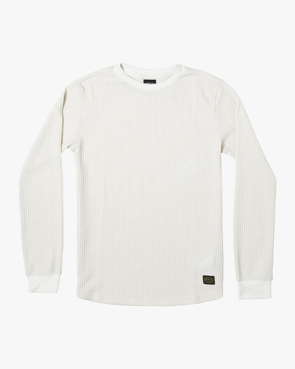 Manga larga Rvca Day Shift Thermal Hombre Blancas | COJZR84993