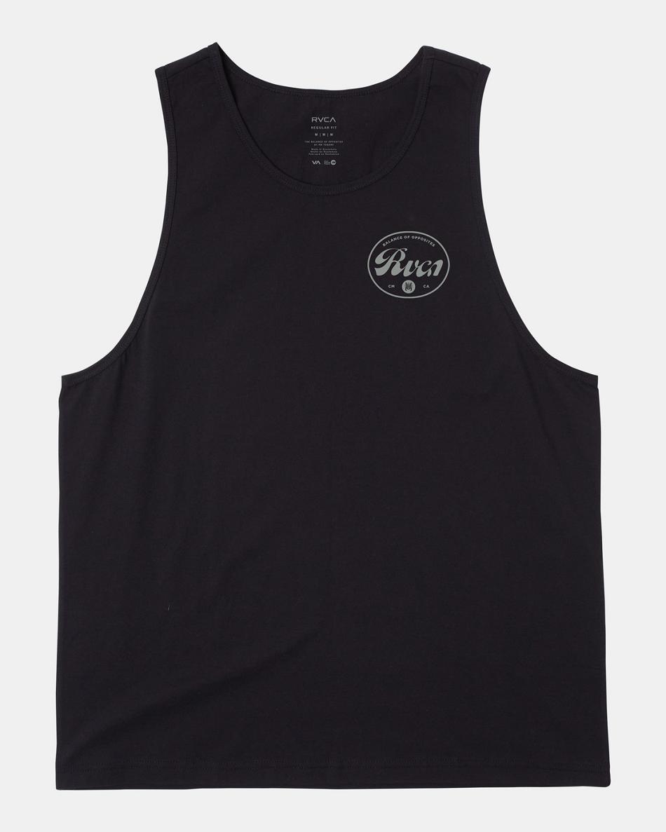 Manga larga Rvca Pils Tank Hombre Negras | ACODF80759