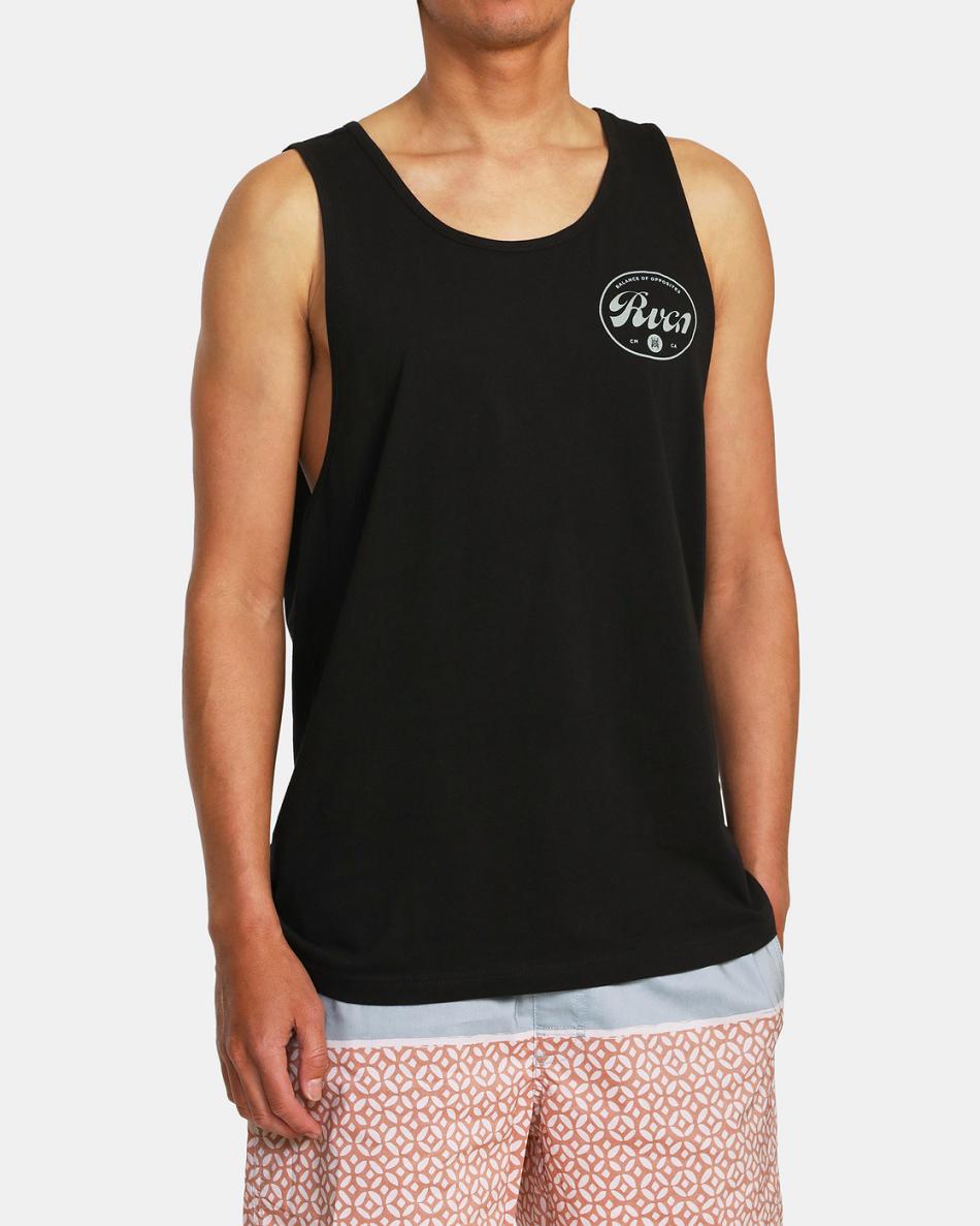 Manga larga Rvca Pils Tank Hombre Negras | ACODF80759