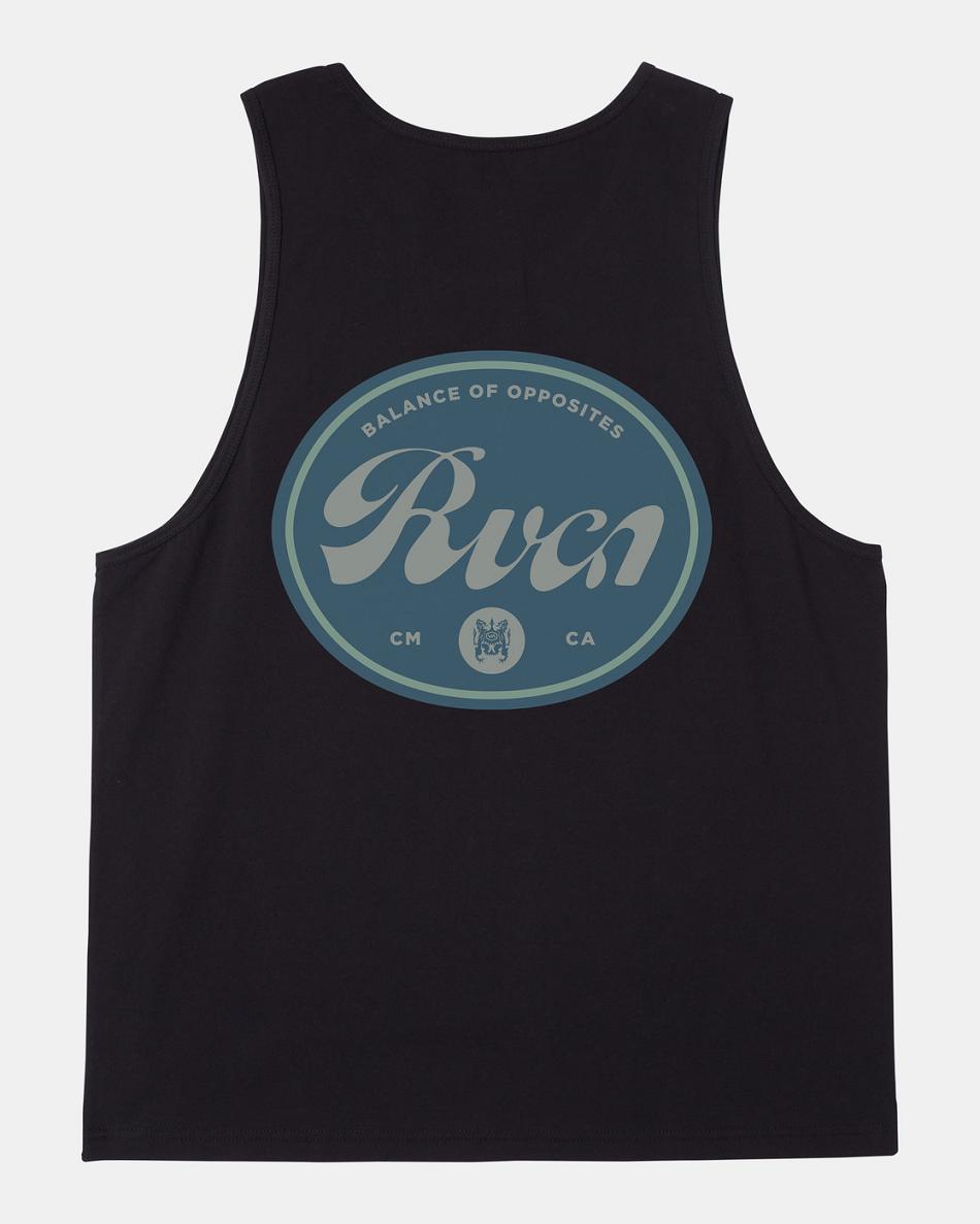 Manga larga Rvca Pils Tank Hombre Negras | ACODF80759