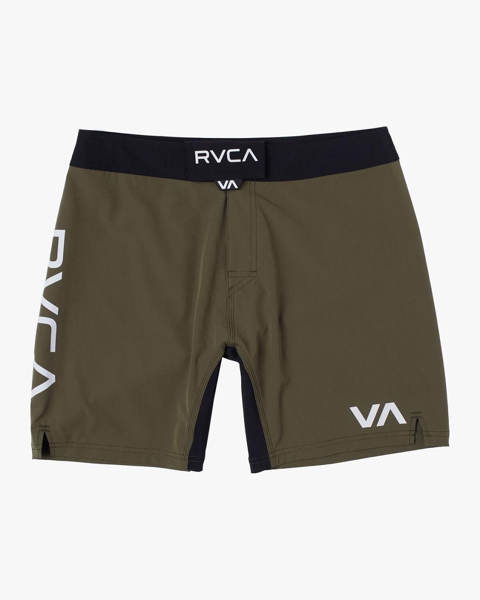 Pantalones Cortos Para Correr Rvca Fight Scrapper Elastic Hombre Verde Oliva | GCOEC60007