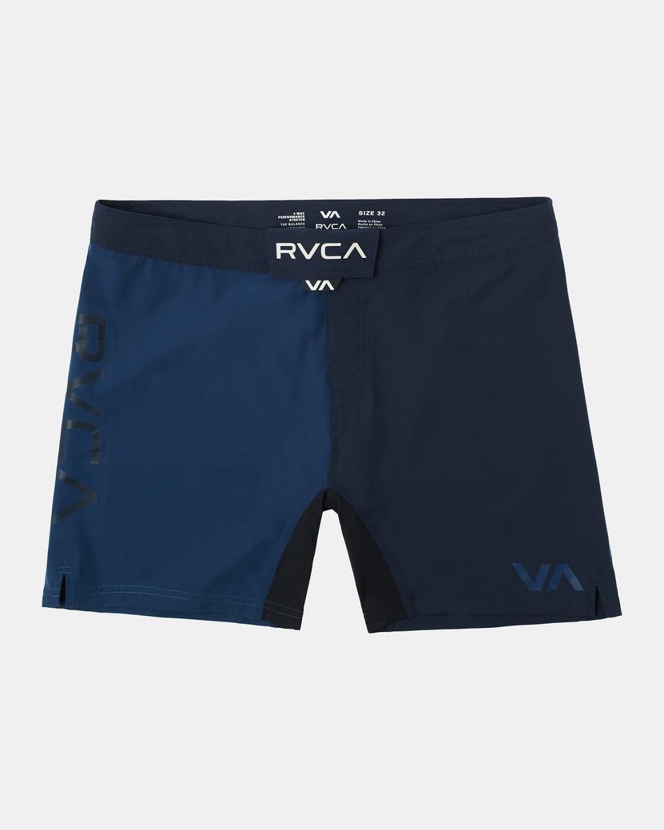 Pantalones Cortos Para Correr Rvca Fight Scrapper Elastic Hombre Azul Marino | YCOGT85354