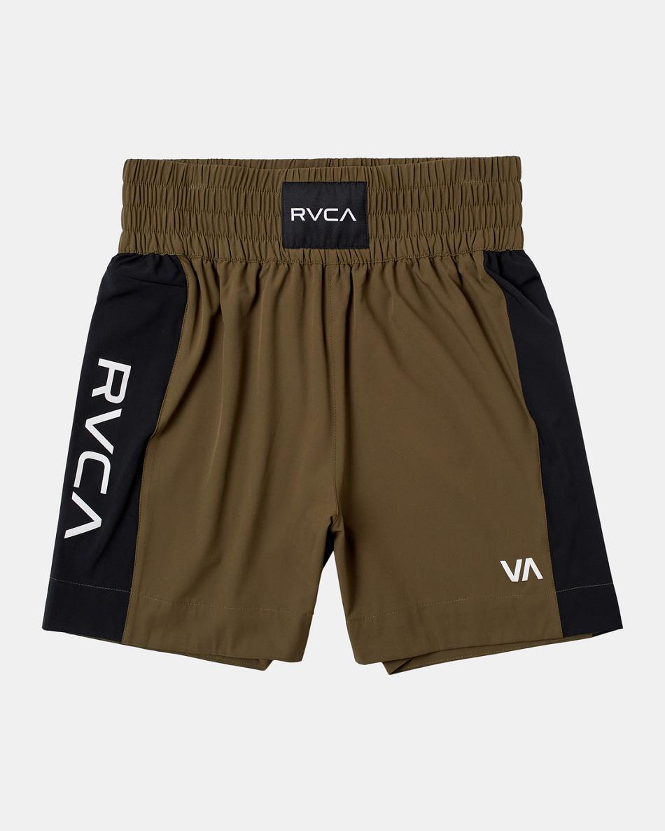 Pantalones Cortos Para Correr Rvca Yogger Elastic Hombre Verde Oliva | CONZX61748