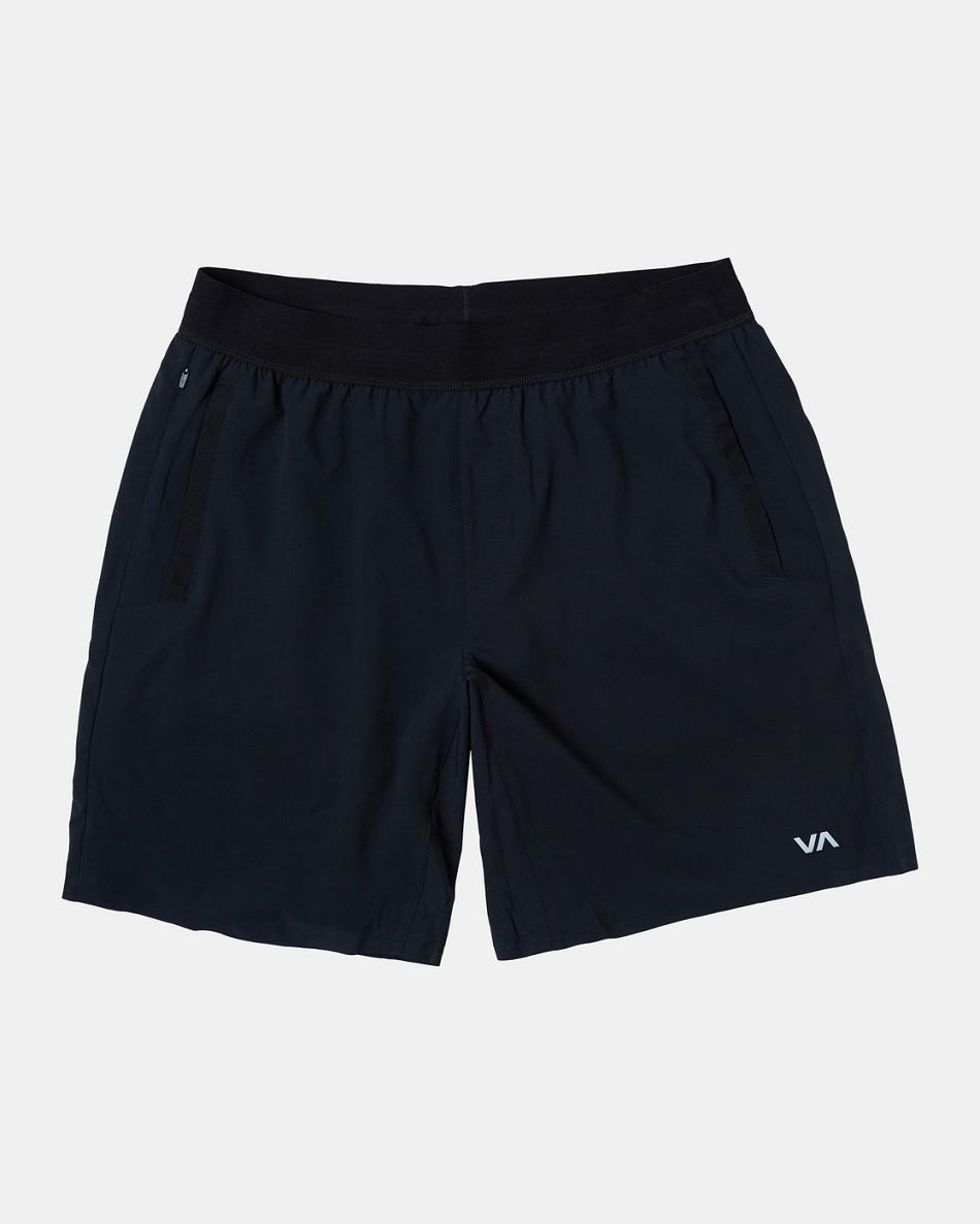 Pantalones Cortos Para Correr Rvca Yogger Plus Hombre Negras | COQCS74204