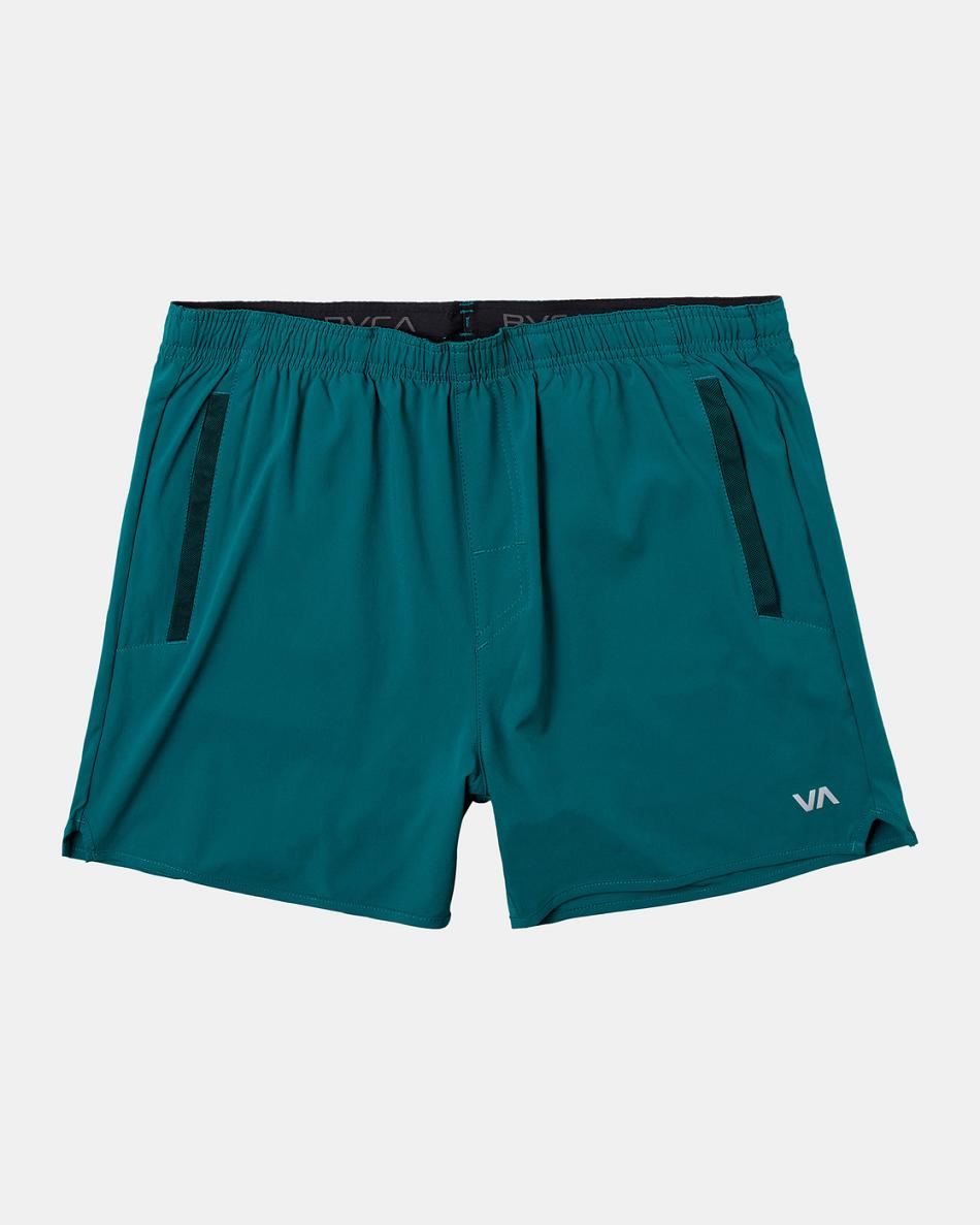 Pantalones Cortos Para Correr Rvca Yogger Elastic Hombre Everglade | QCOUV83088