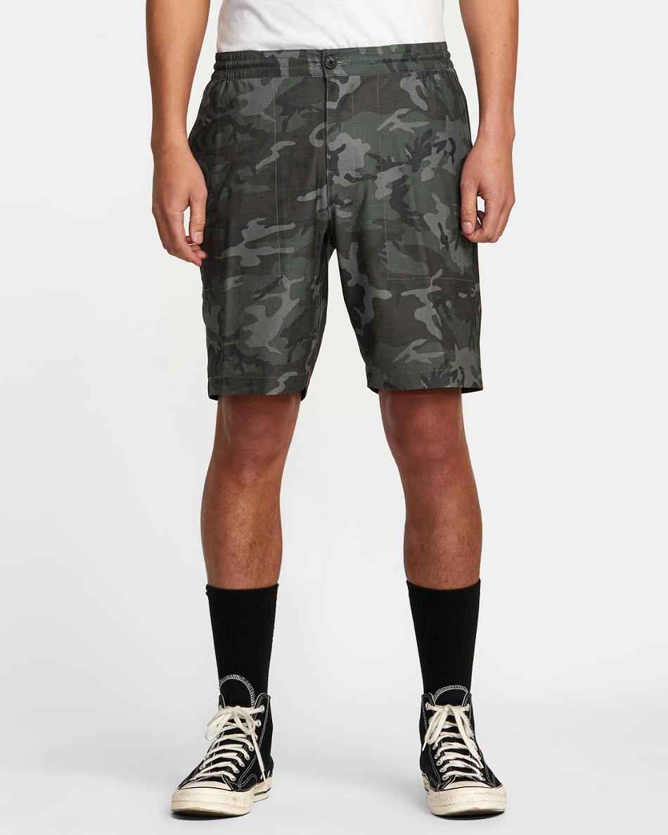 Pantalones Cortos Rvca All Time Hemp Híbrido 19 Hombre Camuflaje | ZCONQ79700