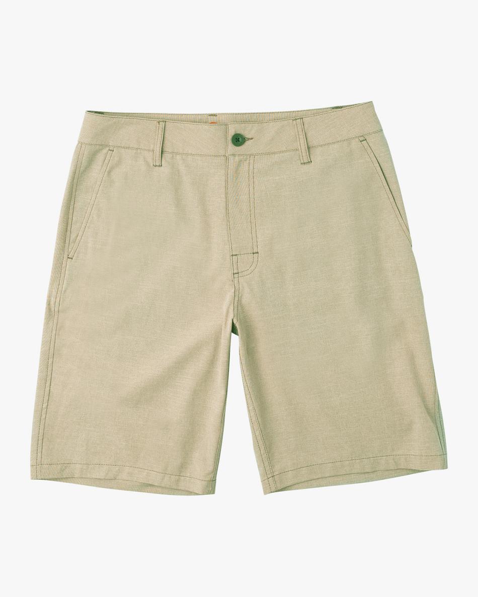 Pantalones Cortos Rvca Balance Híbrido 17 Niño Kaki | COCVG15421