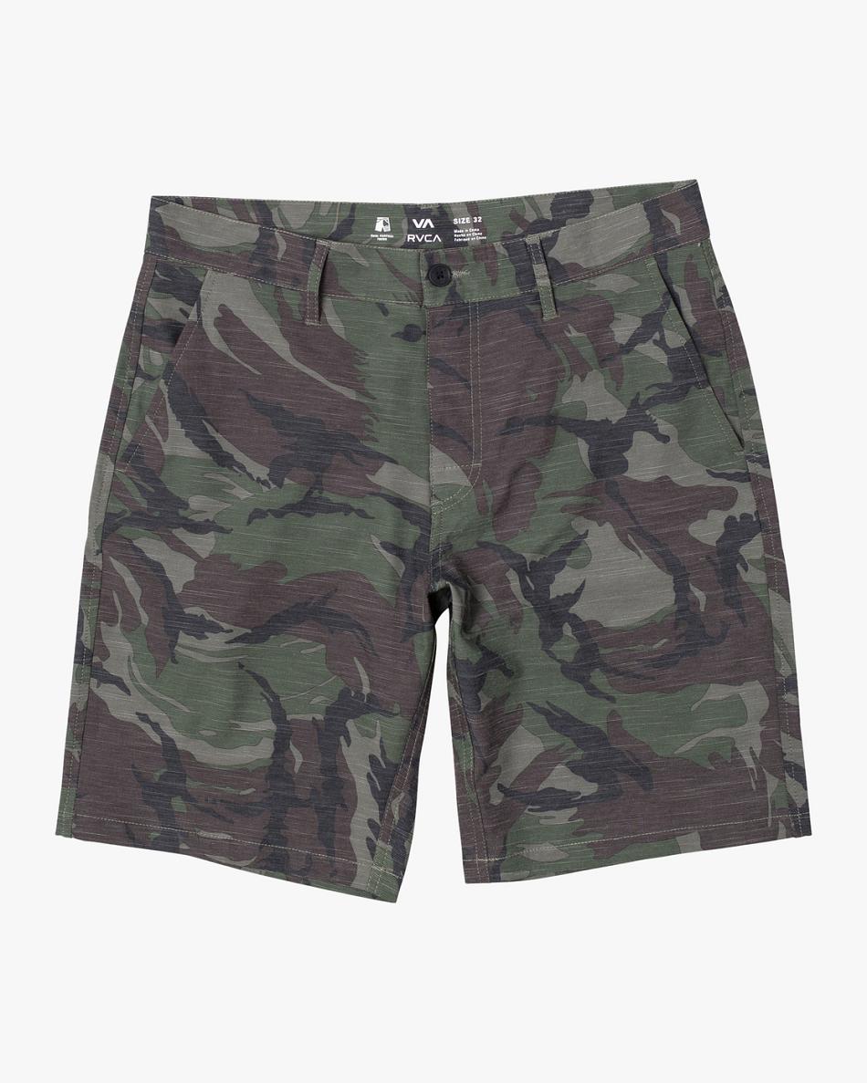 Pantalones Cortos Rvca Balance Híbrido 17 Niño Camuflaje | COEAH36979