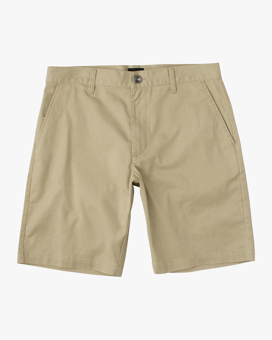 Pantalones Cortos Rvca Boys Weekday Stretch Niño Kaki | ACODF49025