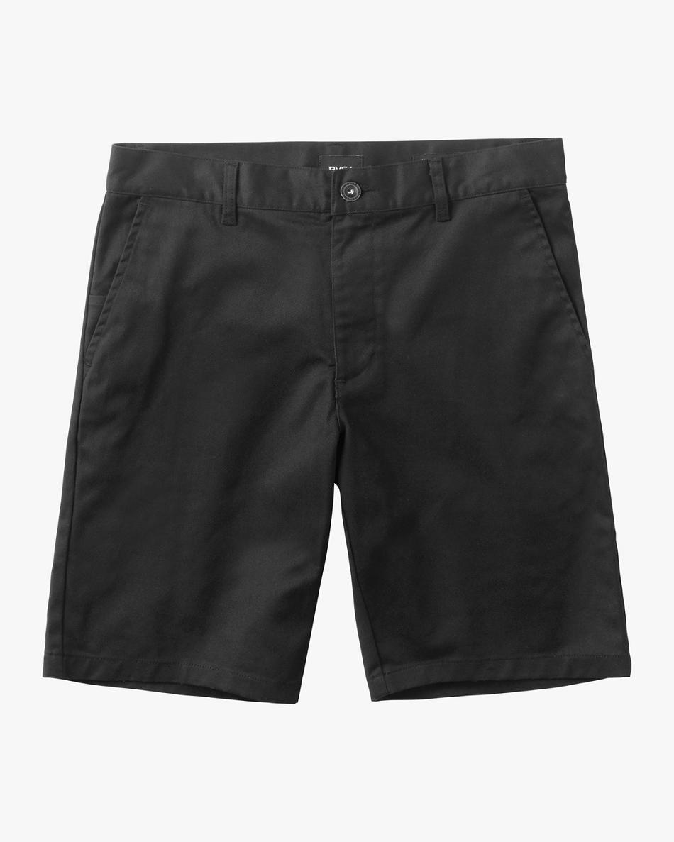 Pantalones Cortos Rvca Boys Weekday Stretch Niño Negras | YCOGT27916