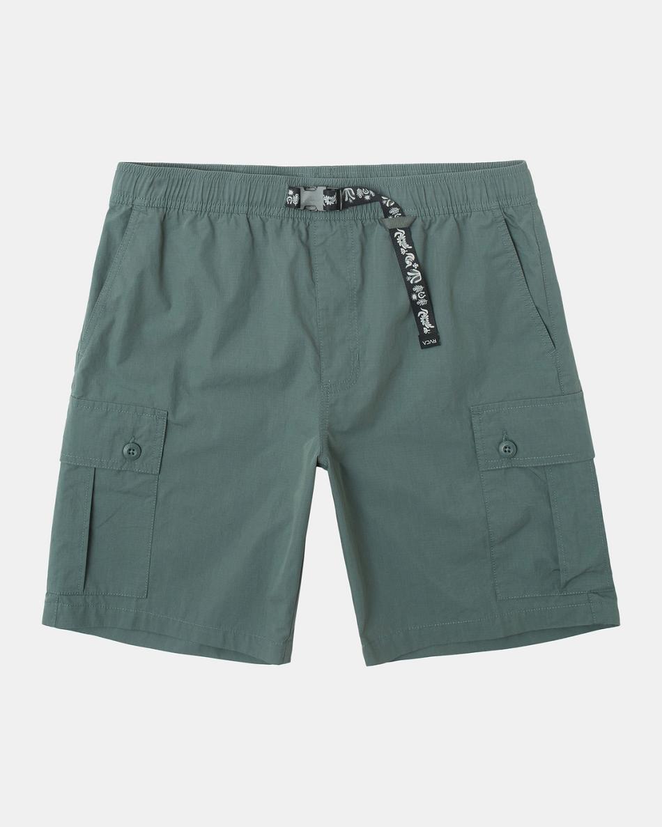 Pantalones Cortos Rvca Civic Utility 18 Elastic Hombre Verde | BCOSO57151