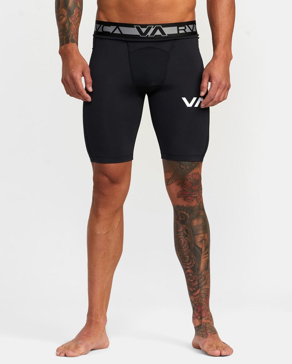 Pantalones Cortos Rvca Compression Entrenamiento Hombre Negras | ACODF20319