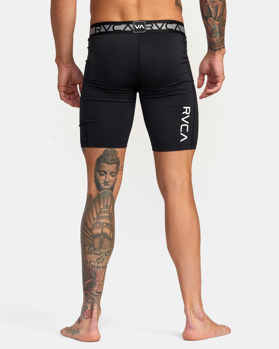 Pantalones Cortos Rvca Compression Entrenamiento Hombre Negras | ACODF20319