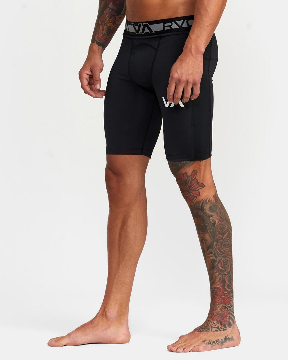 Pantalones Cortos Rvca Compression Entrenamiento Hombre Negras | ACODF20319