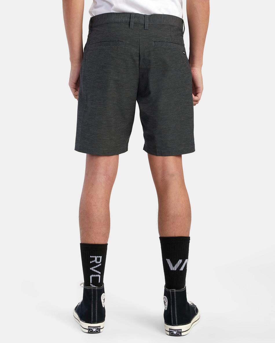 Pantalones Cortos Rvca Daggers Chino Híbrido Hombre Negras | ZCONQ20384