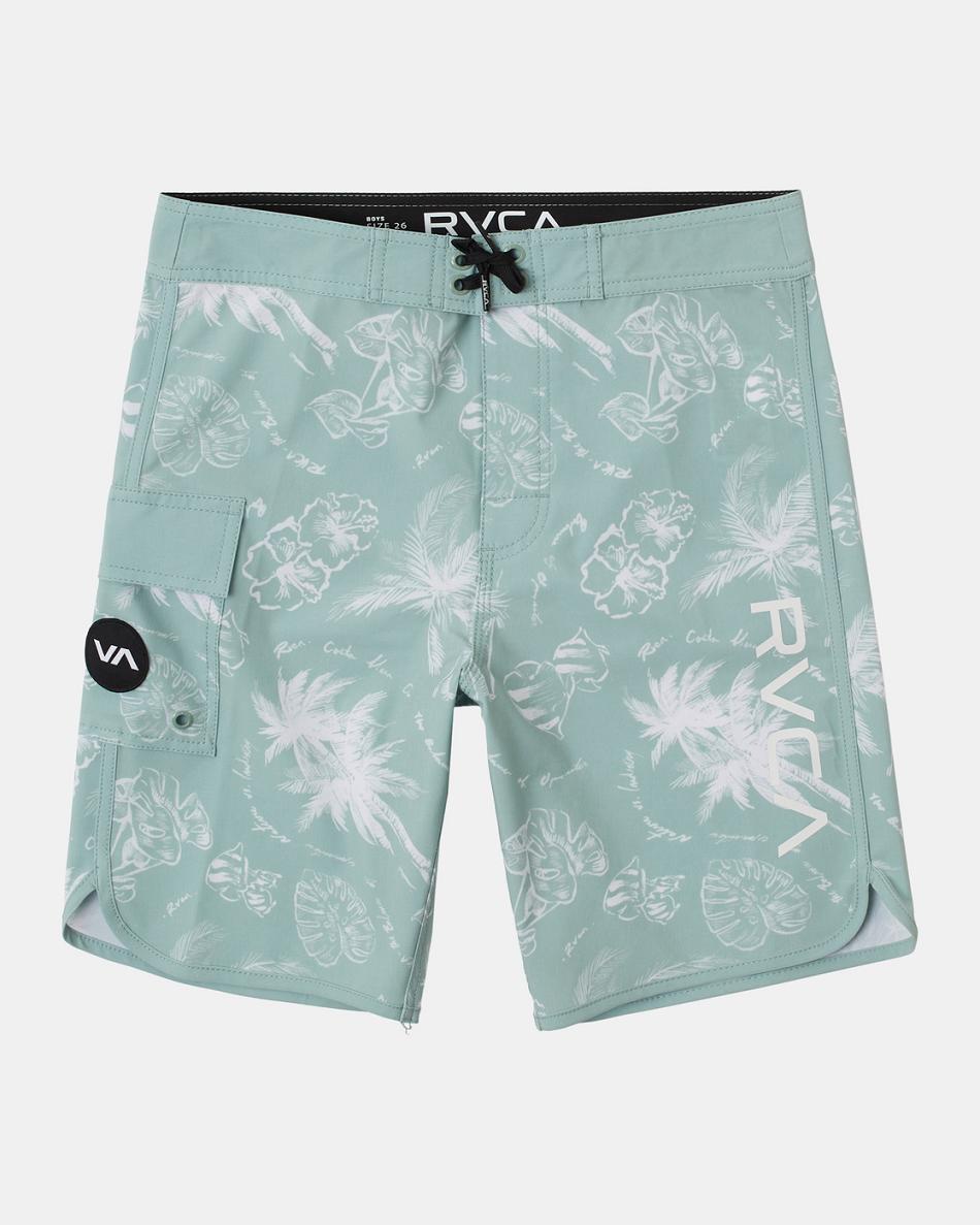 Pantalones Cortos Rvca Eastern 17 Niño Verde Menta | ZCOMJ81453